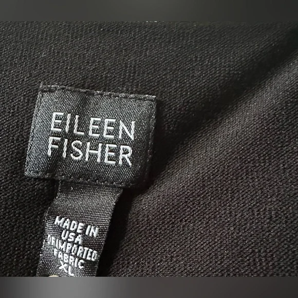 Eileen Fisher Elegant Black Sleeveless Dress - Picture 5 of 6